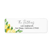 Rücksendeadressen-Aufkleber Lemon und Greenery (Vorne)