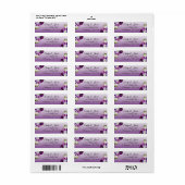 Rücksendeadressen-Aufkleber lila Rose (Vorne)