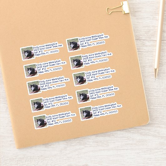 Rücksendeadressen-Aufkleber mit benutzerdefinierte Aufkleber (Notizbuch)