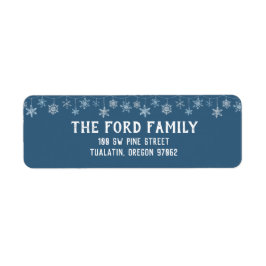 Rücksendeadressen-Aufkleber mit blauer und weißer 