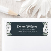 Rücksendeadressen-Aufkleber mit blühenden Blume (Insitu)