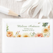 Rücksendeadressen-Aufkleber mit Blumenwasser (Insitu)