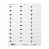 Rücksendeadressen-Aufkleber mit Drachen und Schwer (Vorne)