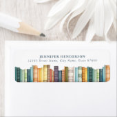 Rücksendeadressen-Aufkleber mit farbenfrohen Büche (Insitu)