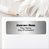 Rücksendeadressen-Aufkleber mit gebürstetem Metall (Insitu)