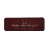 Rücksendeadressen-Aufkleber mit Goldenem Logo (Vorne)