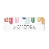 Rücksendeadressen-Aufkleber mit hellen Farben (Vorne)