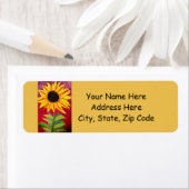 Rücksendeadressen-Aufkleber mit heller Sonnenblume (Insitu)