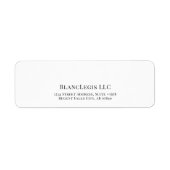 Rücksendeadressen-Aufkleber mit Justizskala (Vorne)