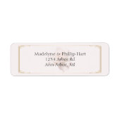 Rücksendeadressen-Aufkleber mit rosa Soft Rose (Vorne)