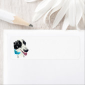 Rücksendeadressen-Aufkleber mit Scarfed Border Col (Insitu)