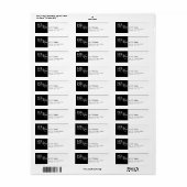 RÜCKSENDEADRESSEN-AUFKLEBER mr & mrs typografie sc (Vorne)