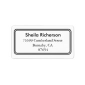 Rücksendeadressen-Aufkleber, Namensaufkleber Adressaufkleber (Vorne)