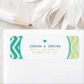 RÜCKSENDEADRESSEN-AUFKLEBER ombre Zickzack Muster (Insitu)