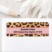 Rücksendeadressen-Aufkleber Rosa Leopard (Insitu)