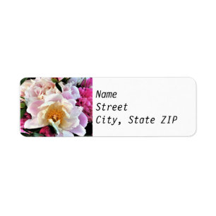 Rücksendeadressen-Aufkleber - Rosa und Weiße Zunge