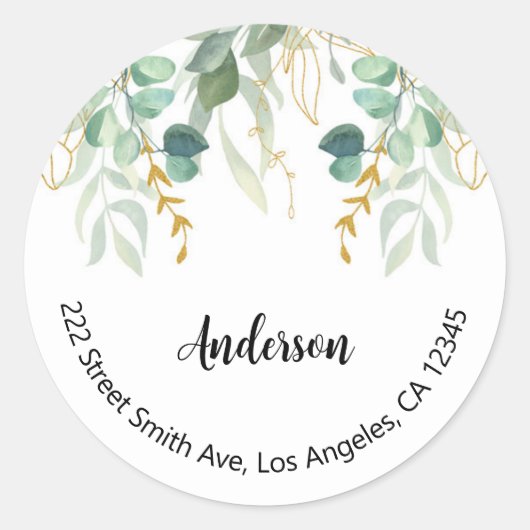 Rücksendeadressen-Aufkleber Runder Aufkleber (Vorderseite)