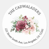 Rücksendeadressen-Aufkleber Runder Aufkleber (Vorderseite)