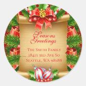 Rücksendeadressen-Aufkleber Runder Aufkleber (Vorderseite)