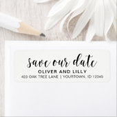 Rücksendeadressen-Aufkleber - Save the Date Script (Insitu)