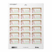 Rücksendeadressen-Aufkleber, Shabby Chic Adressaufkleber (Vorne)