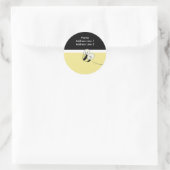 RÜCKSENDEADRESSEN-AUFKLEBER SIND GLÜCKLICH Hummeln Runder Aufkleber (Tasche)