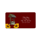 Rücksendeadressen-Aufkleber Sonnenblume Adressaufkleber (Vorne)