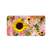 Rücksendeadressen-Aufkleber Sonnenblume ButterflyH Adressaufkleber (Vorne)