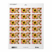 Rücksendeadressen-Aufkleber Sonnenblume ButterflyH Adressaufkleber (Vorne)