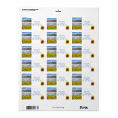 Rücksendeadressen-Aufkleber Sonnenblumenblume Adressaufkleber (Vorne)