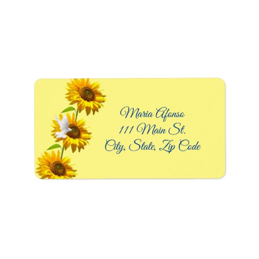 Rücksendeadressen-Aufkleber Sonnenblumenblume Adressaufkleber (Vorne)