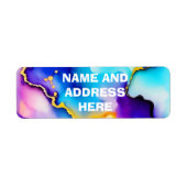 Rücksendeadressen-Aufkleber von Alkoholfarben (Vorne)