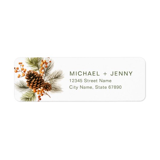 Rücksendeadressen-Aufkleber von Christmas Pine Con (Vorne)
