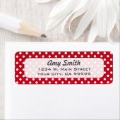 Rücksendeadressen-Aufkleber von Rot- und Weißpolka (Insitu)