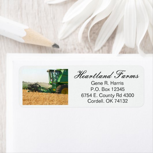 Rücksendeadressen-Aufkleber von Weizenernte (Insitu)