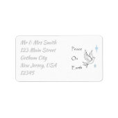 RÜCKSENDEADRESSEN-AUFKLEBER - WELTFRIEDEN ADRESSAUFKLEBER (Vorne)