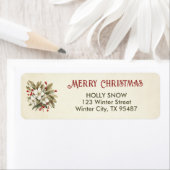 Rücksendeadressen-Aufkleber zu Weihnachten Rose (Insitu)