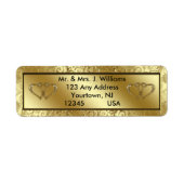 Rücksendeadressen-Aufkleber zum 50. Hochzeitstag (Vorne)