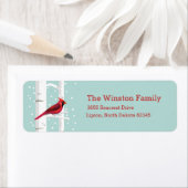 Rücksendeadressen-Aufkleber zum WeihnachtsKardinal (Insitu)