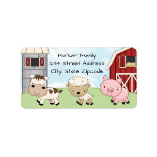 Rücksendeadressen-Aufklebers - Barnyard Farm Adressaufkleber