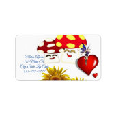 Rücksendeadressen-Aufklebers Sonnenblumenpilz Adressaufkleber (Vorne)