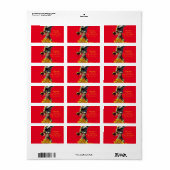 Rücksendeadressen-Aufklebers Sunflower Fireman Adressaufkleber (Vorne)