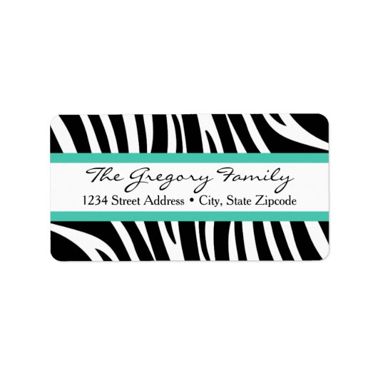 Rücksendeadressen-Aufklebers Veranstaltungen Zebra Adressaufkleber (Vorne)