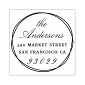 Rücksendeadressen und Familienname Gummistempel (Prägung)