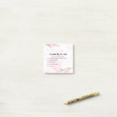 Rücksendebesuch Postit Hinweis 01 Post-it Klebezettel (Auf Schreibtisch)