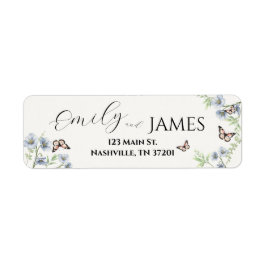 Rücksendeetikett für Blue Floral Suite