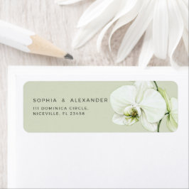 Rücksendeetikett Orchideen Hochzeit.