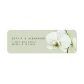 Rücksendeetikett Orchideen Hochzeit. (Vorne)