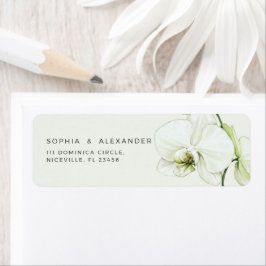 Rücksendeetikett Orchideen Hochzeit.