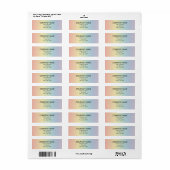 Rücksendeetikett | Pastell Regenbogen (Vorne)